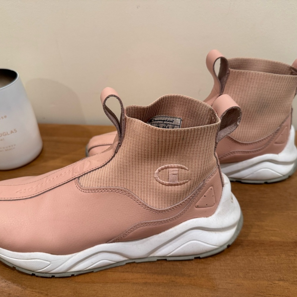 Pink Slip-On Champion Sneakers
